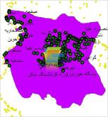 شیپ فایل نقطه ای روستاهای شهرستان شادگان واقع در استان خوزستان