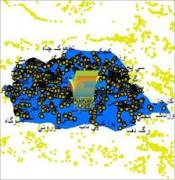 شیپ فایل نقطه ای روستاهای شهرستان نیکشهر واقع در استان سیستان و بلوچستان