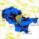 شیپ فایل نقطه ای روستاهای شهرستان سرباز واقع در استان سیستان و بلوچستان