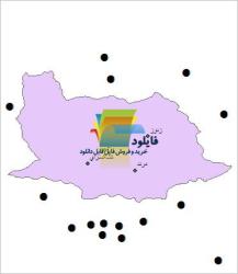 شیپ فایل نقطه ای شهرهای شهرستان مرند واقع در استان آذربایجان شرقی