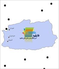 شیپ فایل نقطه ای شهرهای شهرستان سراب واقع در استان آذربایجان شرقی