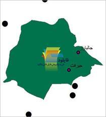 شیپ فایل نقطه ای شهرهای شهرستان جیرفت واقع در استان کرمان