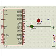 پروژه شبیه سازی با پروتئوس چشمک زن با 8051
