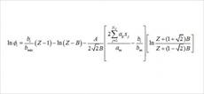 اثبات رابطه ضریب فوگاسیته (Fugacity Coefficient) ماده خالص با معادلات حالت اس آر کی و پنگ رابینسون