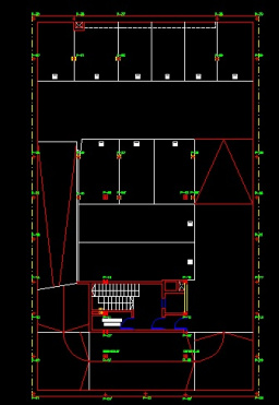 فایل اتوکد پلان معماری زیر زمین دوم مجتمع مسکونی 4 طبقه , هر طبقه 4 واحد با مبلمان کامل قابل ویرایش