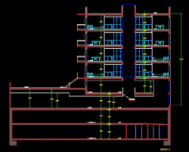 فایل اتوکد برش مجتمع مسکونی 4 طبقه کامل قابل ویرایش