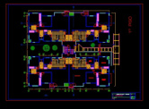 فایل اتوکد پلان معماری طبقه همکف آپارتمان مسکونی 12 واحدی 3 طبقه با مبلمان کامل قابل ویرایش