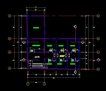 فایل اتوکد پلان معماری طبقه زیر زمین آپارتمان 6 طبقه با اندازه گذاری کامل قابل ویرایش