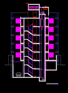 فایل اتوکد برش آپارتمان مسکونی 5 طبقه با کد ارتفاعی کامل قابل ویرایش