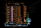فایل اتوکد برش مجتمع مسکونی 10 طبقه با کد ارتفاعی کامل قابل ویرایش