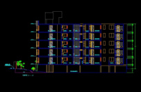 فایل اتوکد برش آپارتمان مسکونی 6 طبقه با کد ارتفاعی کامل قابل ویرایش