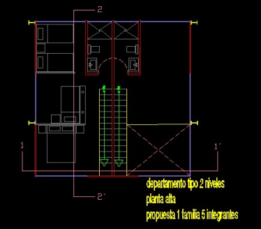 فایل اتوکد پلان معماری طبقه دوم آپارتمان مسکونی 5 طبقه کامل قابل ویرایش