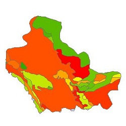 نقشه ی زمین شناسی شهرستان بانه