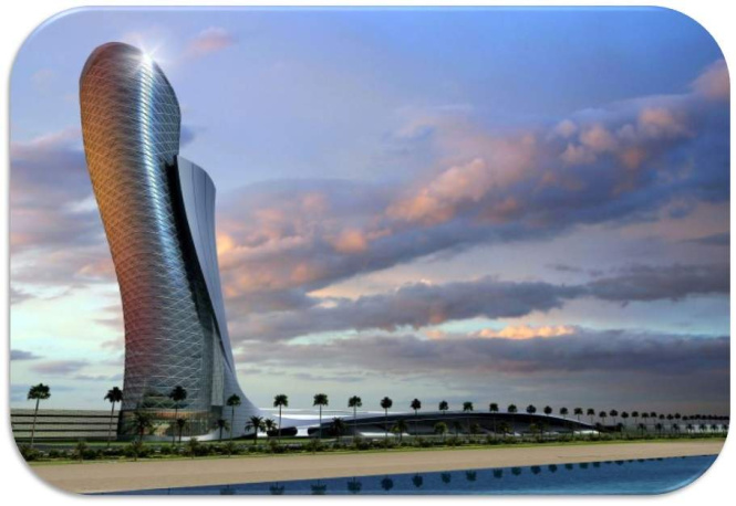 پاورپوینت بررسی برج capital gate دبی،خمیده ترین برج دنیا