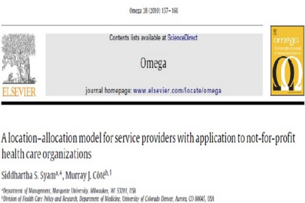 مقاله ترجمه شده مدل مکانیابی و تخصیص برای ارائه دهندگان خدمات با قابلیت کاربرد در سازمان غیرانتفاعی بهداشت و درمان