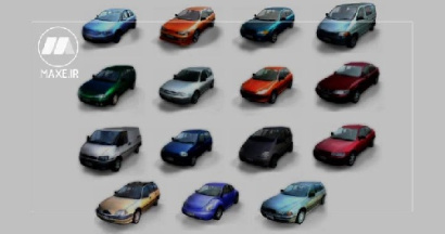 دانلود 16 آبجکت اتومبیل شامل ون و ماشین های دو در و چهار در با فرمت های 3Ds و مکس