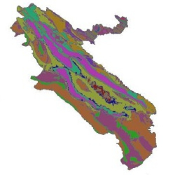 نقشه GIS  زمین شناسی استان ایلام
