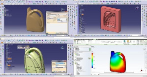 آموزش کتیا، پروژه طراحی قالب بادی بطری روغن موتور با CATIA و تحلیل آن با نرم افزار MoldFlow