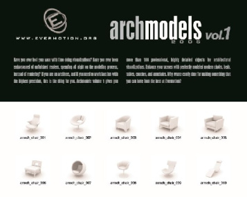 دانلود پک کامل ARCH MODELS vol.1 شامل انواع میز ، صندلی و مبل مناسب فضای داخلی و نشیمن