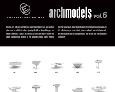 دانلود پک کامل archmodel vol6 مجموعه ای کامل از قفسه ، وان حمام و سایر اجزاء تشکیل دهنده سرویس بهداشتی و حمام