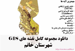 دانلود مجموعه نقشه های GIS شهرستان خاتم