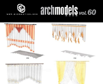 دانلود پک کامل ARCH MODELS VOL.60 شامل انواع پرده های پارچه ای و کرکره ای افقی و عمودی