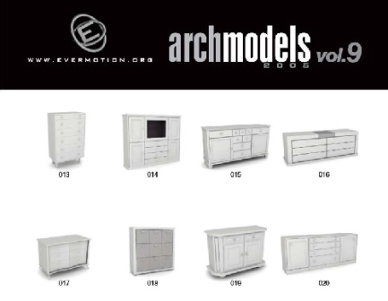 دانلود پک کامل ARCH MODELS VOL.9 شامل انواع میز اداری ، کمد و قفسه مناسب برای رندر های معماری
