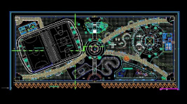 فایل اتوکد طراحی پارک با سایت پلان بسیار دقیق و زیبا