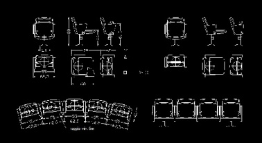 فایل اتوکد مبلمان و تجهیزات سینما برای طراحی داخلی
