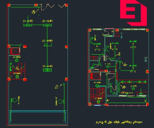 فایل اتوکد نقشه تاسیسات برق ساختمان
