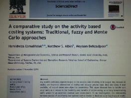 ترجمه فارسی مقاله حسابداری مدیریت (تحقیقی مقایسه ای درخصوص سیستم های هزینه یابی برمبنای فعالیت : رویکردهای سنتی، فازی و مونت کارلو)