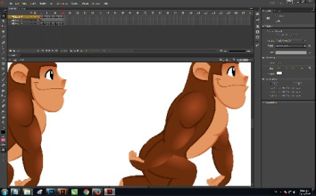 انیمیشن راه رفتن میمون flash