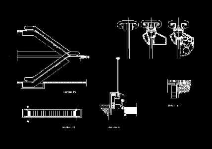 فایل اتوکد طراحی جزئیات پله برقی