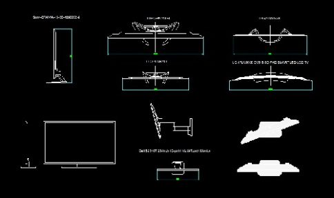 فایل اتوکد آبجکت تلویزیون LCD