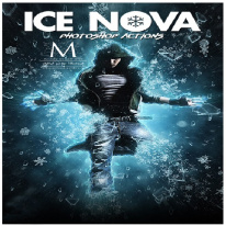 اکشن ایجاد افکت  تکه های برف و یخ بر روی تصویر  Ice Nova