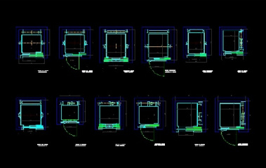 فایل اتوکد آبجکت انواع آسانسور و اتاقک آسانسور