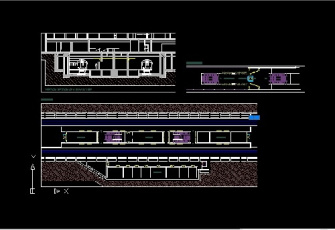 فایل اتوکد طراحی ایستگاه مترو همراه با مقطع پروژه