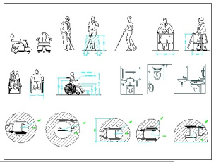 فایل اتوکد آبجکت افراد معلول