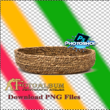 فایل PNG سبد حصیری با کیفیت بالا