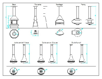 فایل اتوکد آبجکت انواع شومینه های مدرن