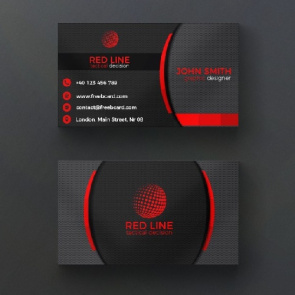 دانلود فایل لایه باز کارت ویزیت شرکتی سیاه و قرمز