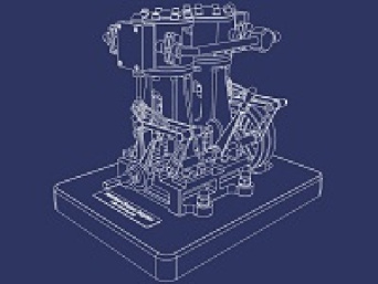 نقشه کامل موتور بخار دوقلو عمودی با دنده معکوس