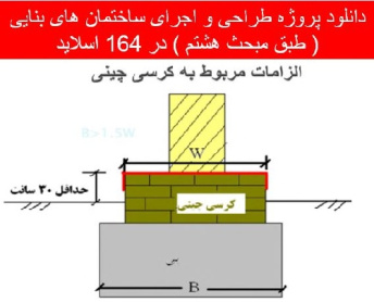 دانلود پروژه طراحی و اجرای ساختمان های بنایی ( طبق مبحث هشتم )